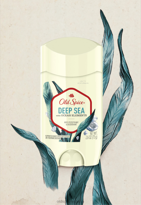 desodorante anti-transpirante Old Spice hombres Mar profundo con elementos oceánicos antitranspirante. TTFRL21