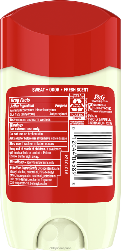 desodorante anti-transpirante Old Spice hombres cañón con antitranspirante y desodorante de aloe TTFRL13