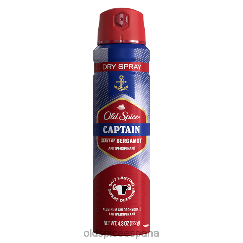 desodorante anti-transpirante Old Spice hombres capitán spray seco TTFRL8