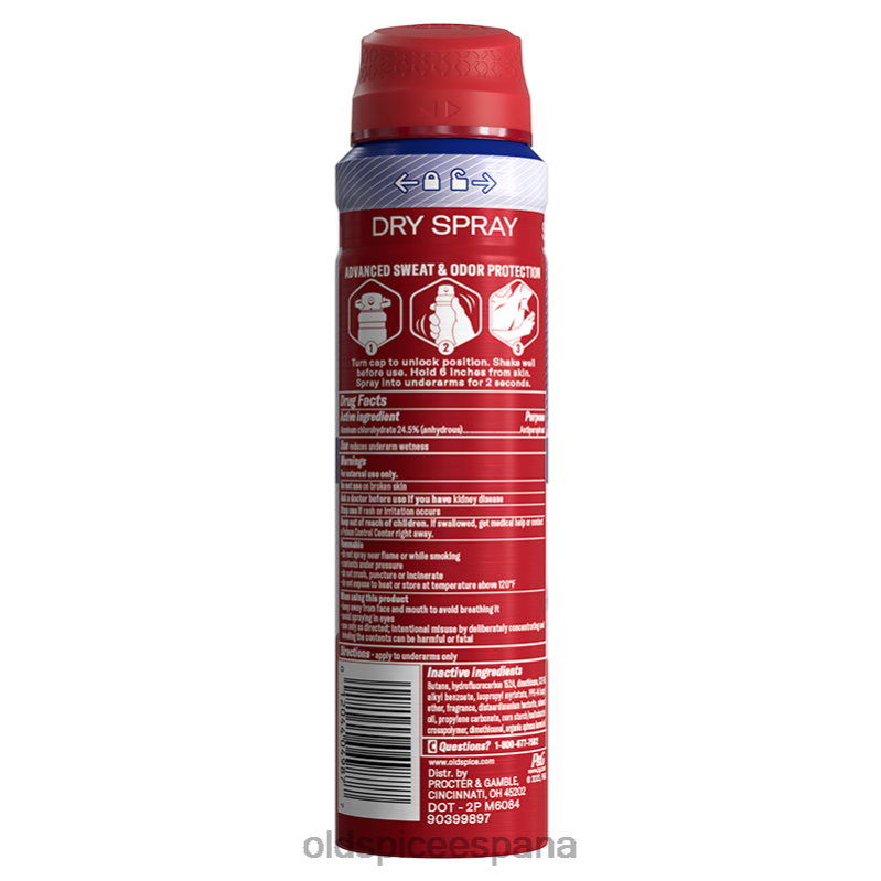 desodorante anti-transpirante Old Spice hombres capitán spray seco TTFRL8