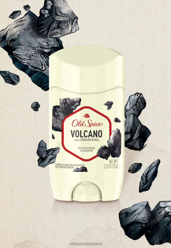 desodorante anti-transpirante Old Spice hombres volcán con antitranspirante de carbón TTFRL20