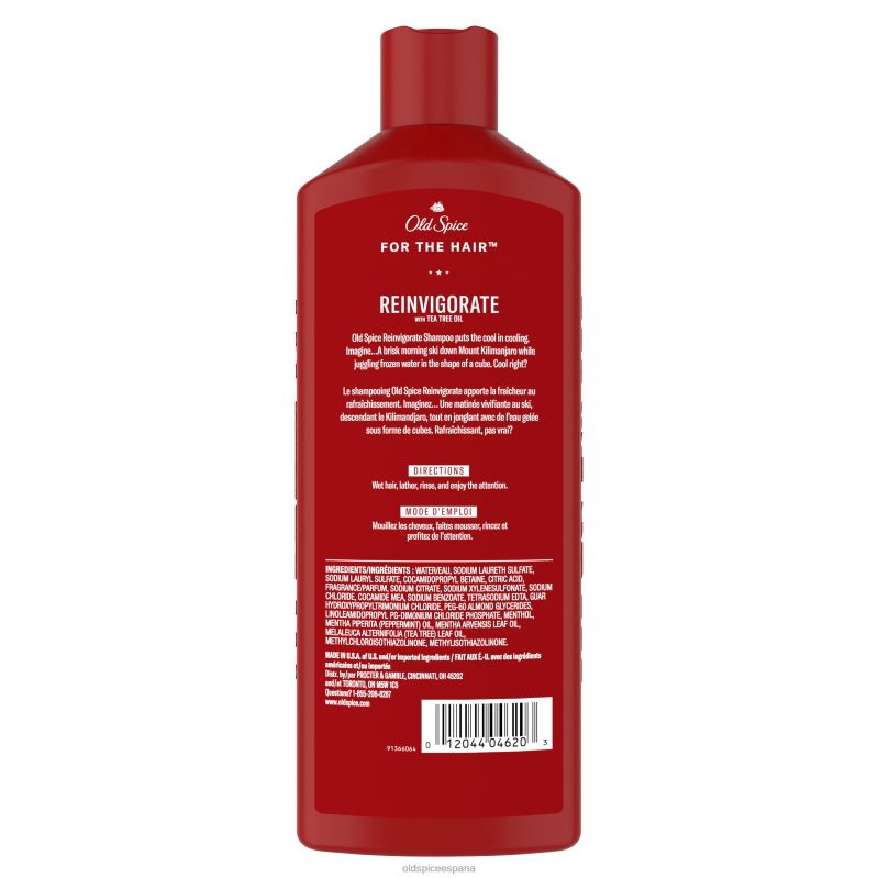 cuidado del cabello Old Spice hombres champú revitalizante con árbol de té TTFRL60