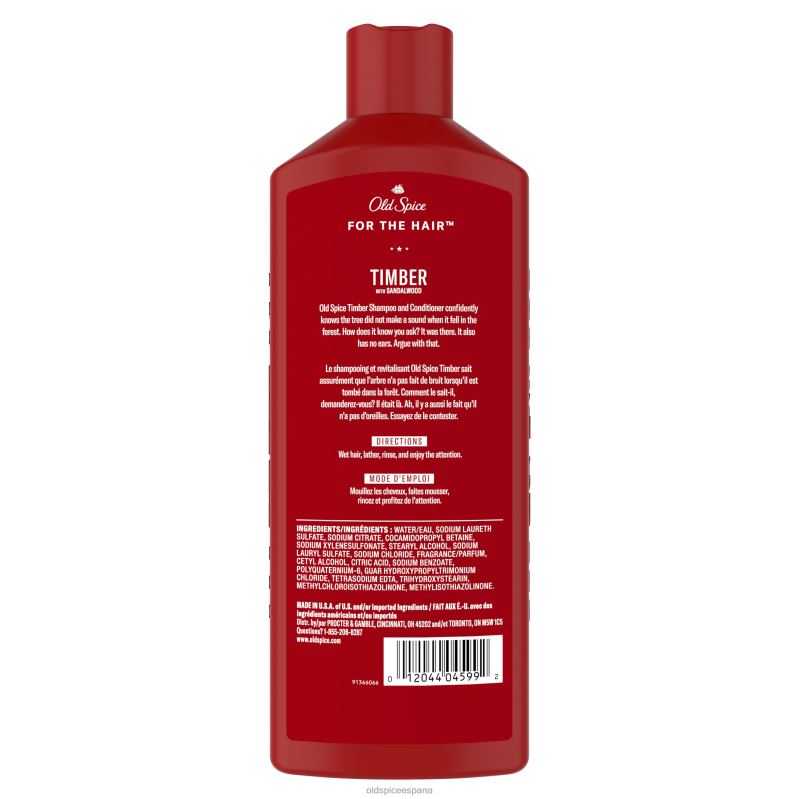cuidado del cabello Old Spice hombres madera 2 en 1 champú y acondicionador TTFRL61