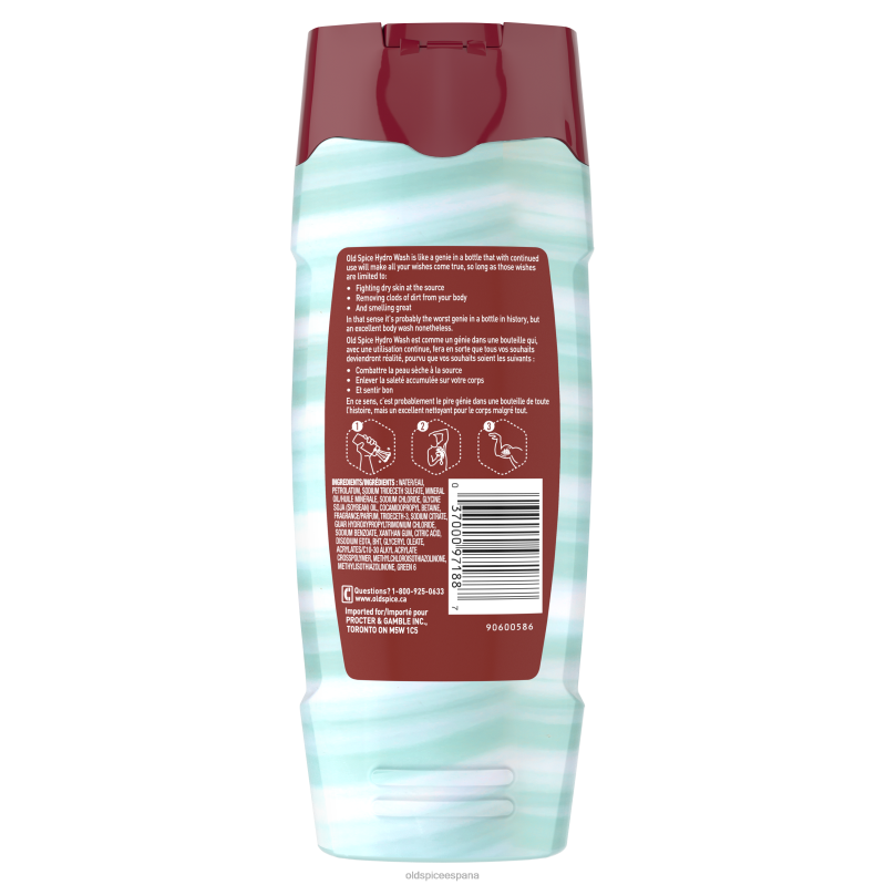 gel de baño Old Spice hombres hidrolavado puro deporte plus gel de baño TTFRL45