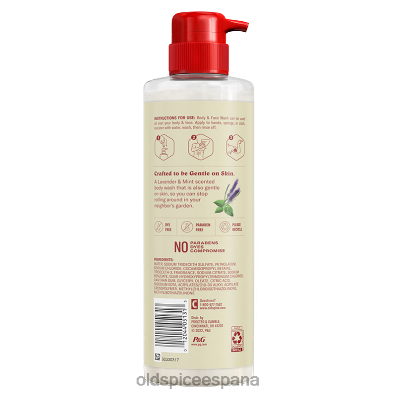 gel de baño Old Spice hombres mezcla de gel de baño de lavanda y menta TTFRL41