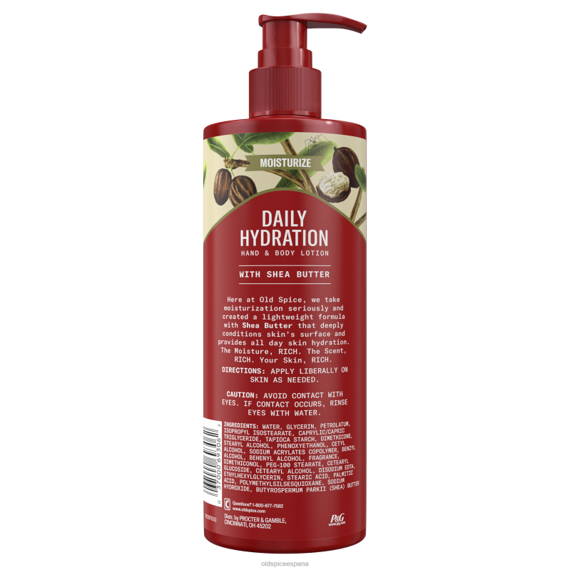 locion de cuerpo y manos Old Spice hombres loción para manos y cuerpo, manteca de karité TTFRL31