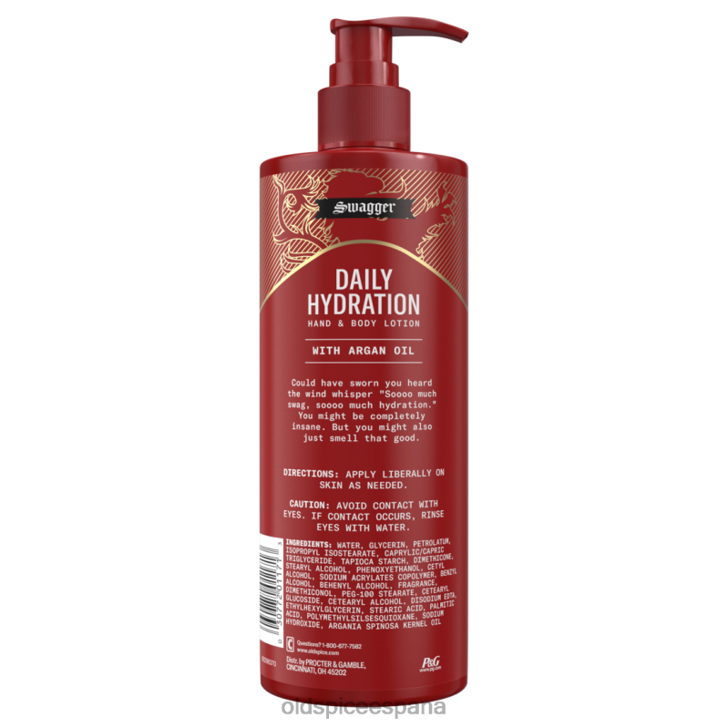 locion de cuerpo y manos Old Spice hombres loción para manos y cuerpo, swagger con aceite de argán TTFRL38